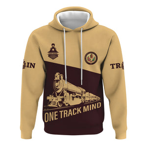 Railspirit Custom Name London, Midland and Scottish Railway Hoodie One Track Mind Printed Zip Hoodie