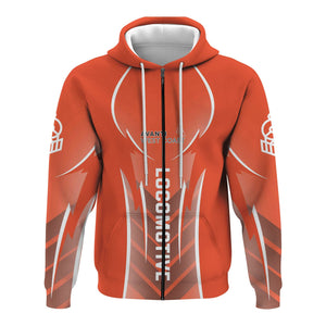Railspirit Personalized Avanti West Coast Hoodie Striking Line Style Train Zip Up Hoodie For Locomotive Lovers