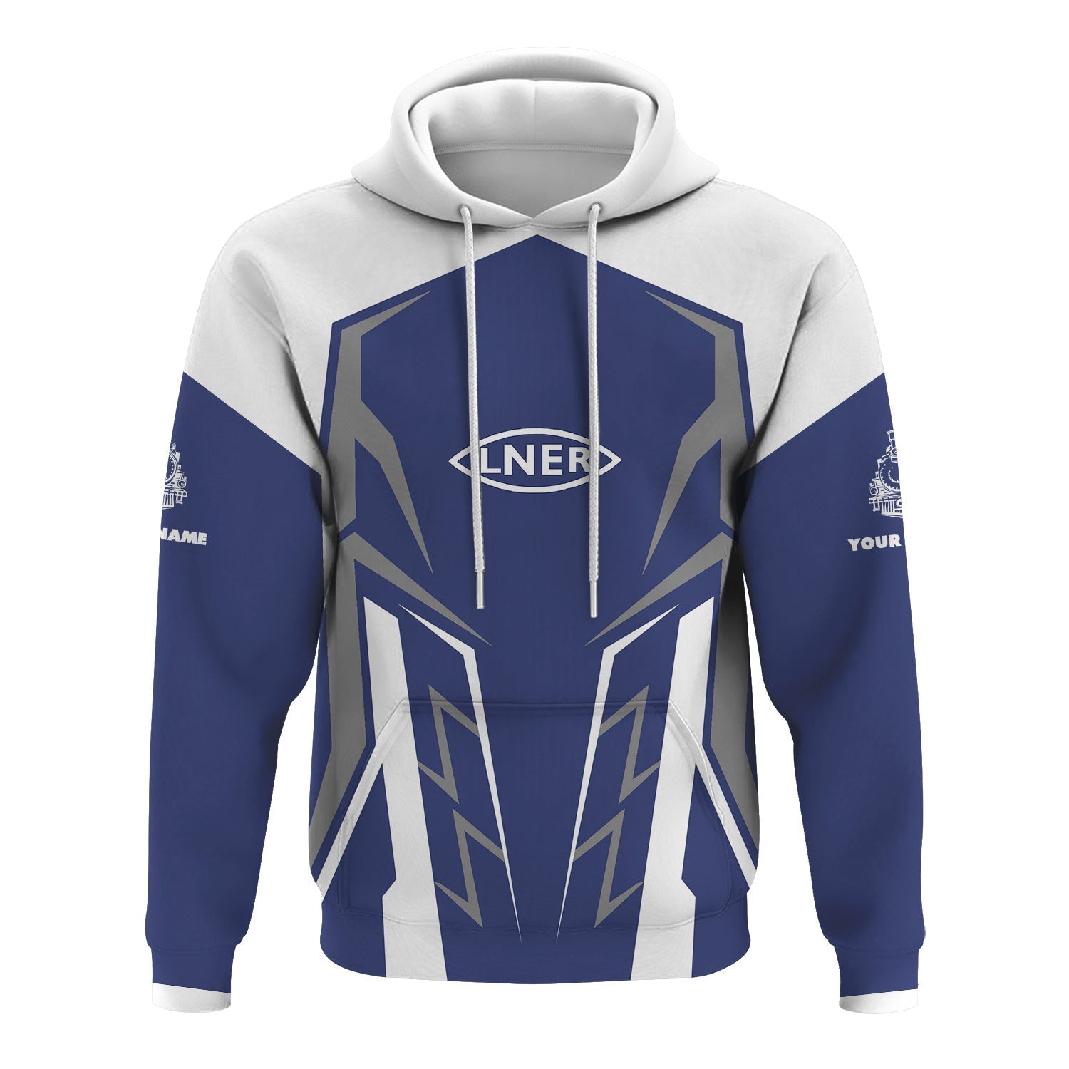 Railspirit Personalized London and North Eastern Railway Hoodie Futuristic Design with Custom Job Train Zip Up Hoodie