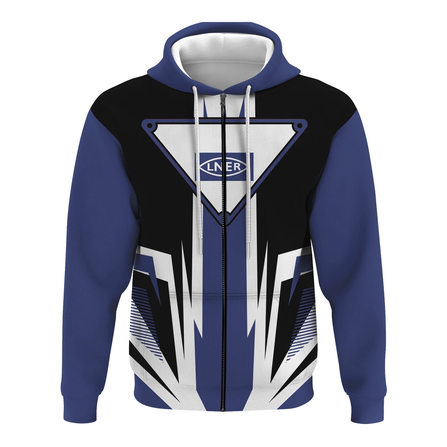 Railspirit London and North Eastern Railway Hoodie Bold Graphic Style All Over Printed Zip Up Hoodie