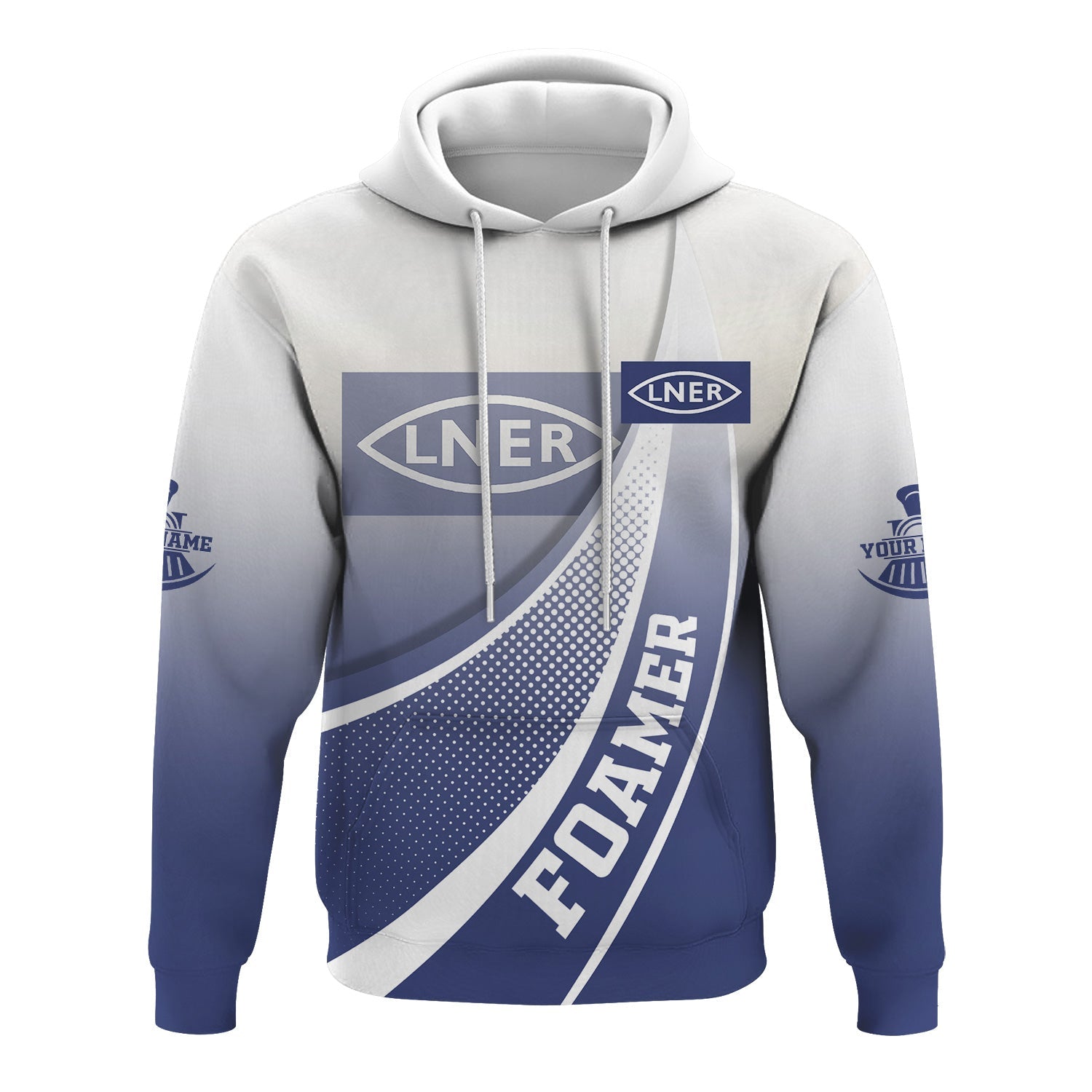 Railspirit Personalized London and North Eastern Railway Hoodie Railway-Themed Style Zip Up Hoodie Gift Idea For Trainspotter