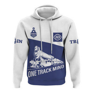 Railspirit Custom Name London and North Eastern Railway Hoodie One Track Mind Printed Zip Hoodie