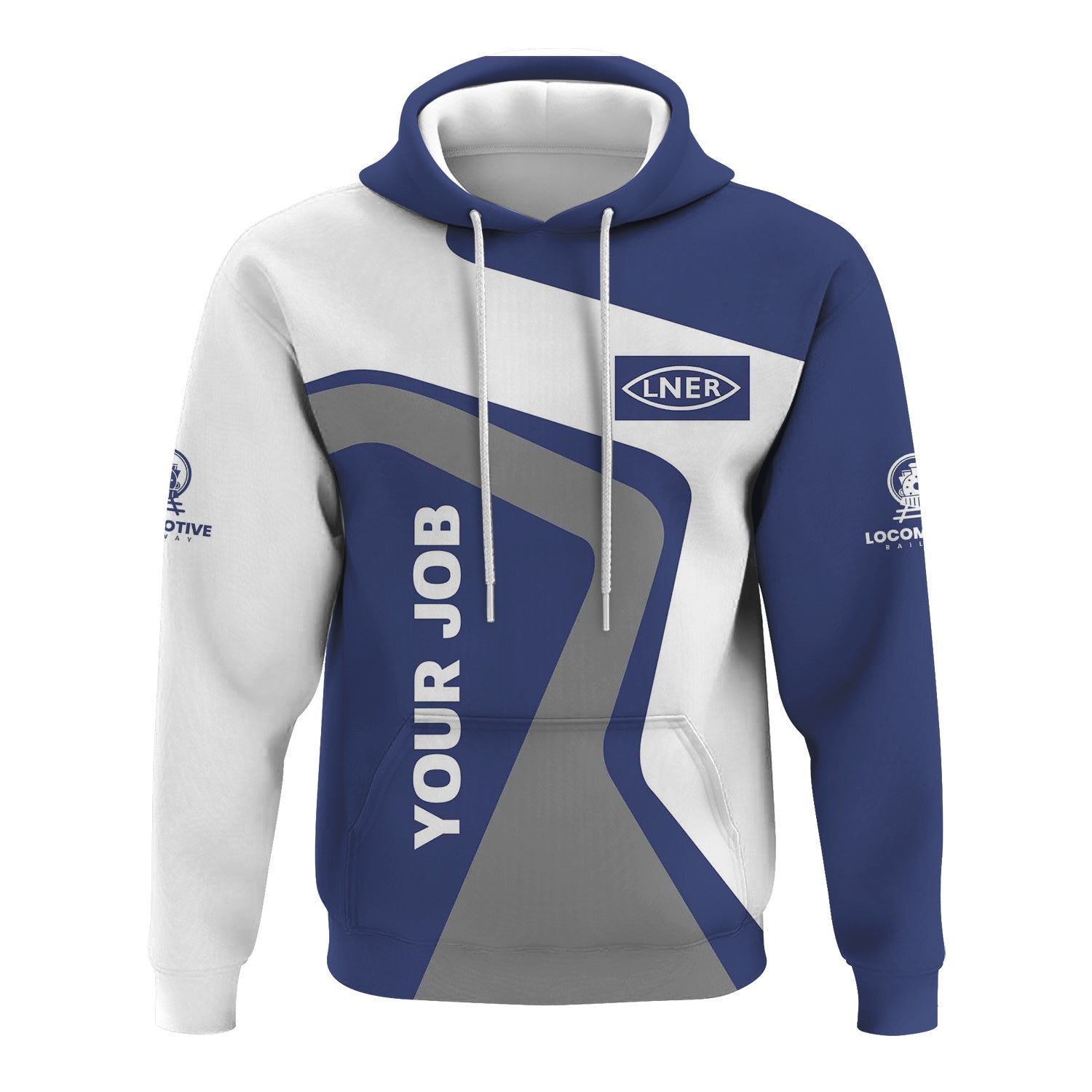 Railspirit Personalized London and North Eastern Railway Hoodie Unique Design with Custom Job Position Train Zip Up Hoodie