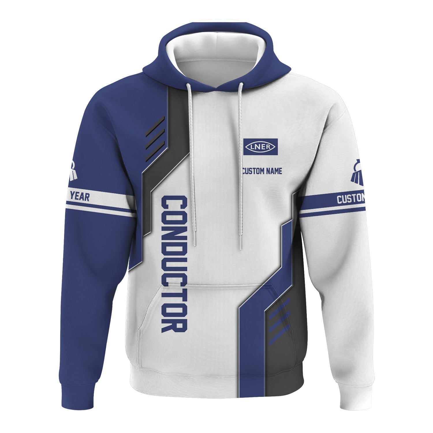 Railspirit Personalized London and North Eastern Railway Hoodie Unique Railway Style with Custom Job Train Zip Up Hoodie