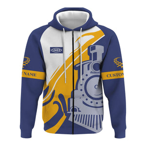 Railspirit Personalized London and North Eastern Railway Hoodie Flame-Inspired Style Zip Up Hoodie Gift Idea For Train Lovers