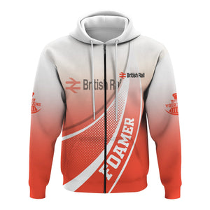 Railspirit Personalized British Railway Hoodie Railway-Themed Style Zip Up Hoodie Gift Idea For Trainspotter