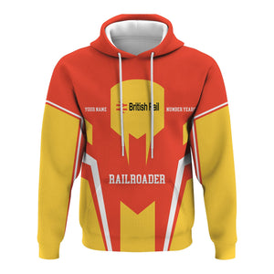 Railspirit Personalized British Railway Hoodie Custom Year Railroader Zip Up Hoodie Gift Idea For Train Lover
