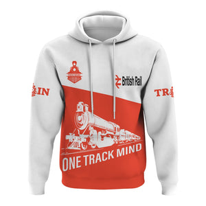 Railspirit Custom Name British Railway Hoodie One Track Mind Printed Zip Hoodie
