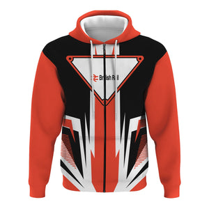 Railspirit British Railway Hoodie Bold Graphic Style All Over Printed Zip Up Hoodie