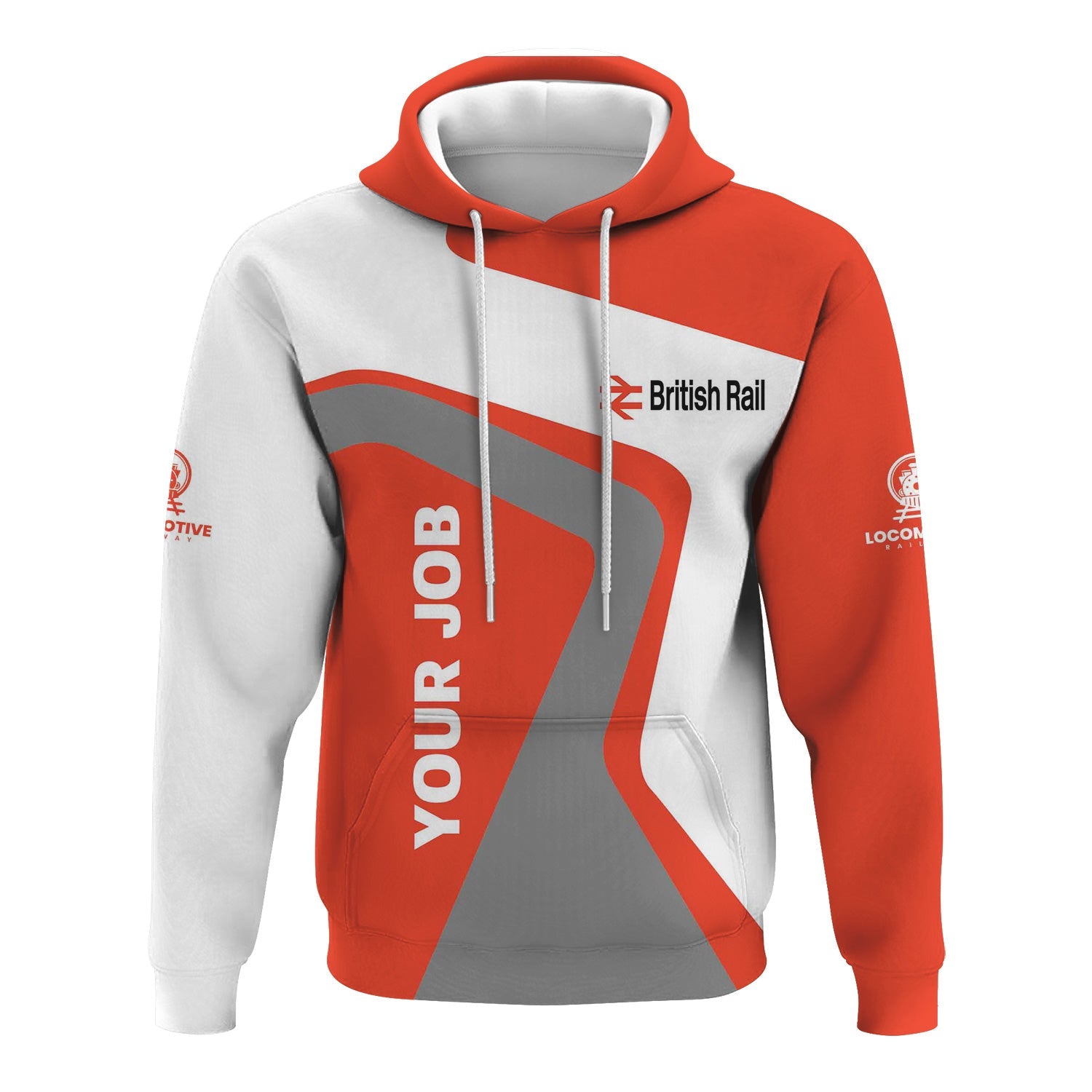 Railspirit Personalized British Railway Hoodie Unique Design with Custom Job Position Train Zip Up Hoodie