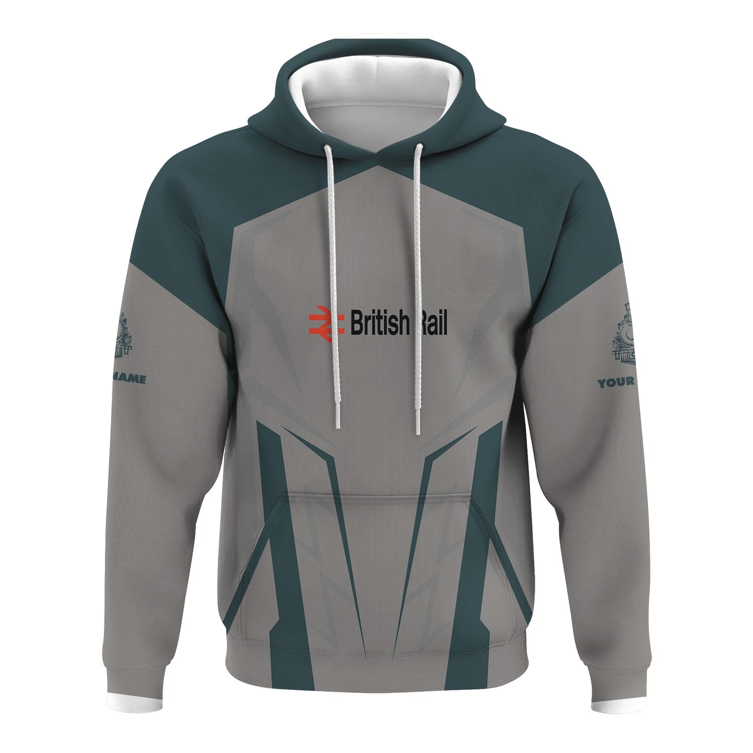 Railspirit Personalized British Railway Hoodie Futuristic Design with Custom Job Train Zip Up Hoodie