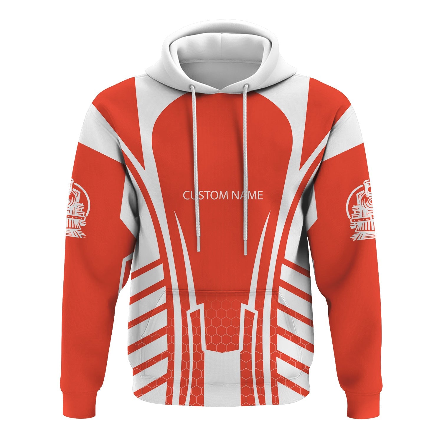 Railspirit Personalized British Railway Hoodie Striped Railroad Style Train Zip Up Hoodie All Over Print