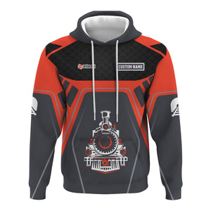 Railspirit Personalized British Railway Hoodie Steam Locomotive Engine Graphic Train Zip Up Hoodie All Over Print