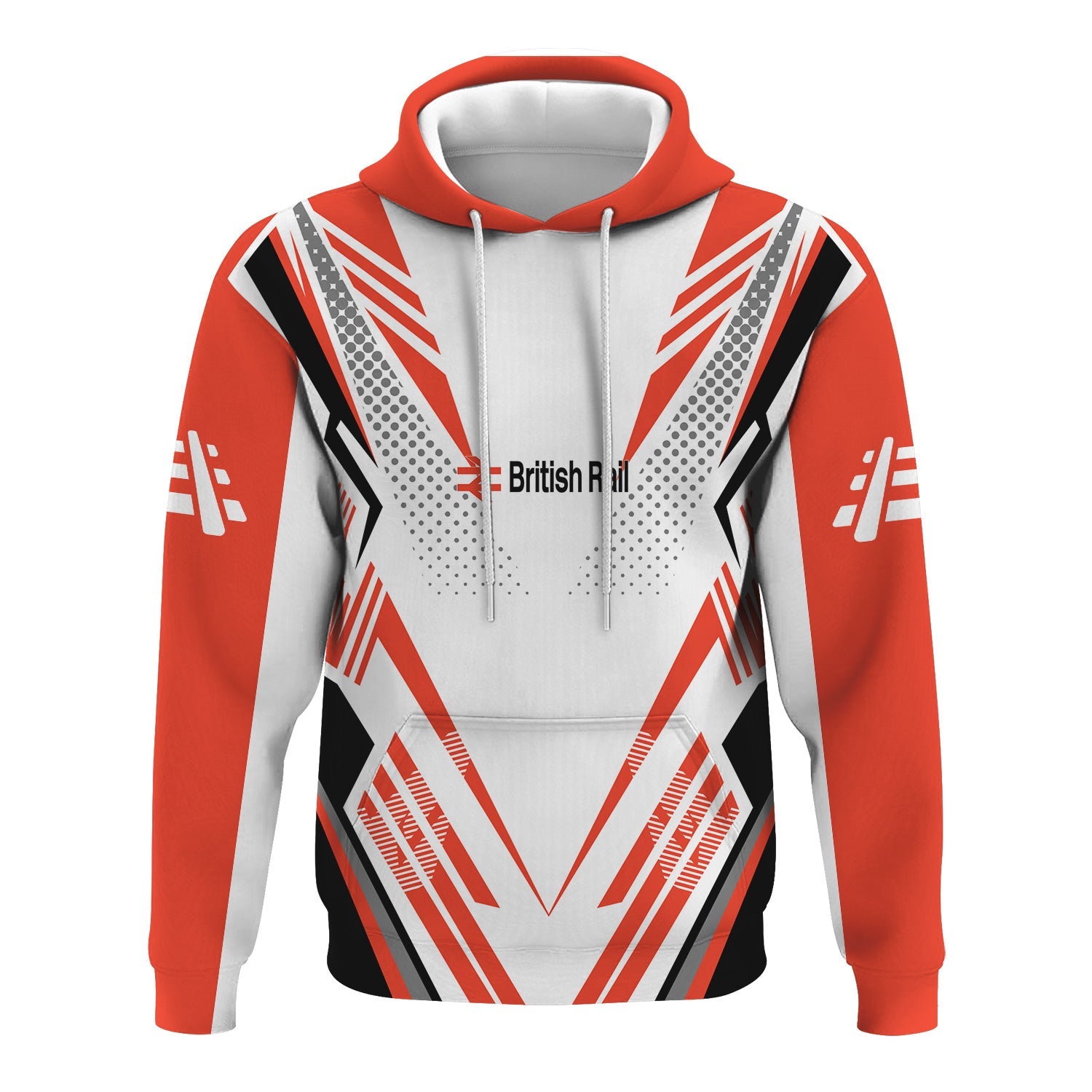 Railspirit Personalized British Railway Hoodie Railroad Tribute Design Train Zip Up Hoodie for Train Lovers