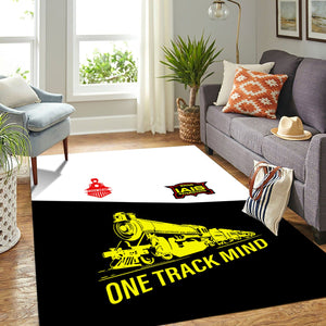 Railspirit Personalized Iowa Interstate Railroad Area Rug One Track Mind IAIS Train Rug Gift Idea For Train Lover