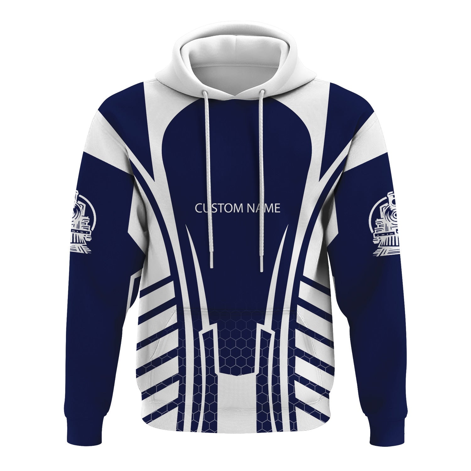 Railspirit Personalized Jersey Central Railroad Hoodie Striped Railroad Style CNJ Train Zip Up Hoodie All Over Print
