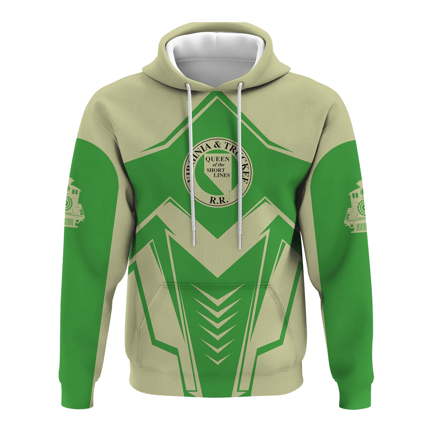 Railspirit Personalized Virginia & Truckee Railroad Hoodie Railway Trainspotter Style Zip Up Hoodie Gift Idea For Foamers