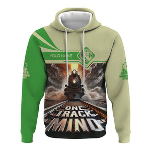 Railspirit Personalized Virginia & Truckee Railroad Hoodie One Track Mind Train Printed ZIp Up Hoodie