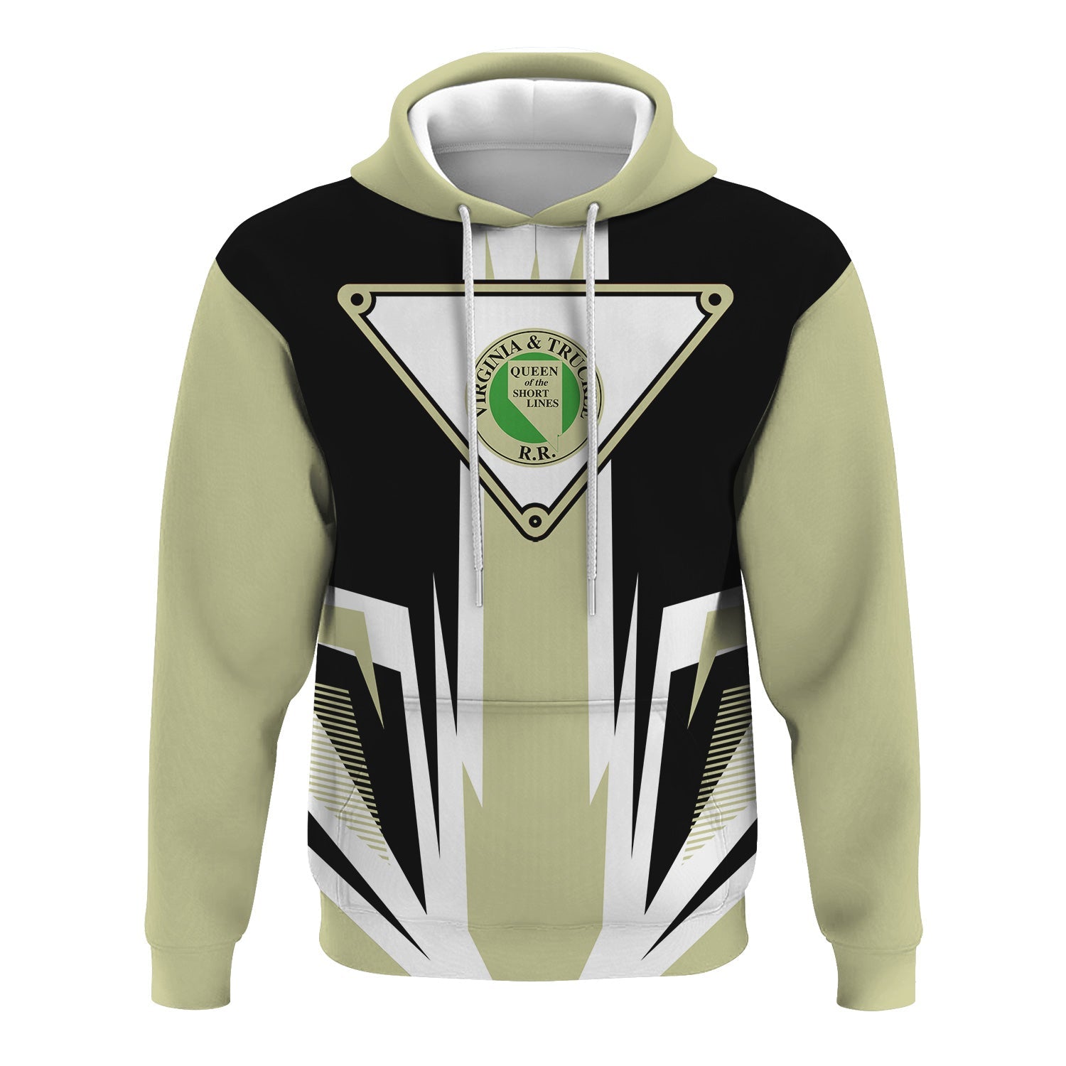 Railspirit Virginia & Truckee Railroad Hoodie Bold Graphic Style All Over Printed Zip Up Hoodie