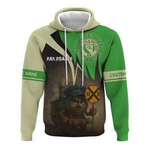 Railspirit Personalized Virginia & Truckee Railroad Hoodie Angry Train Hoodie Gift Idea For Train Lover