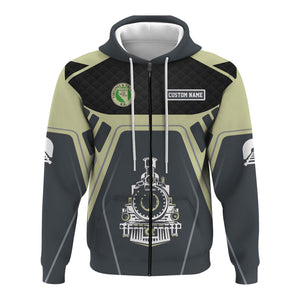 Railspirit Personalized Virginia & Truckee Railroad Hoodie Steam Locomotive Engine Graphic Train Zip Up Hoodie All Over Print
