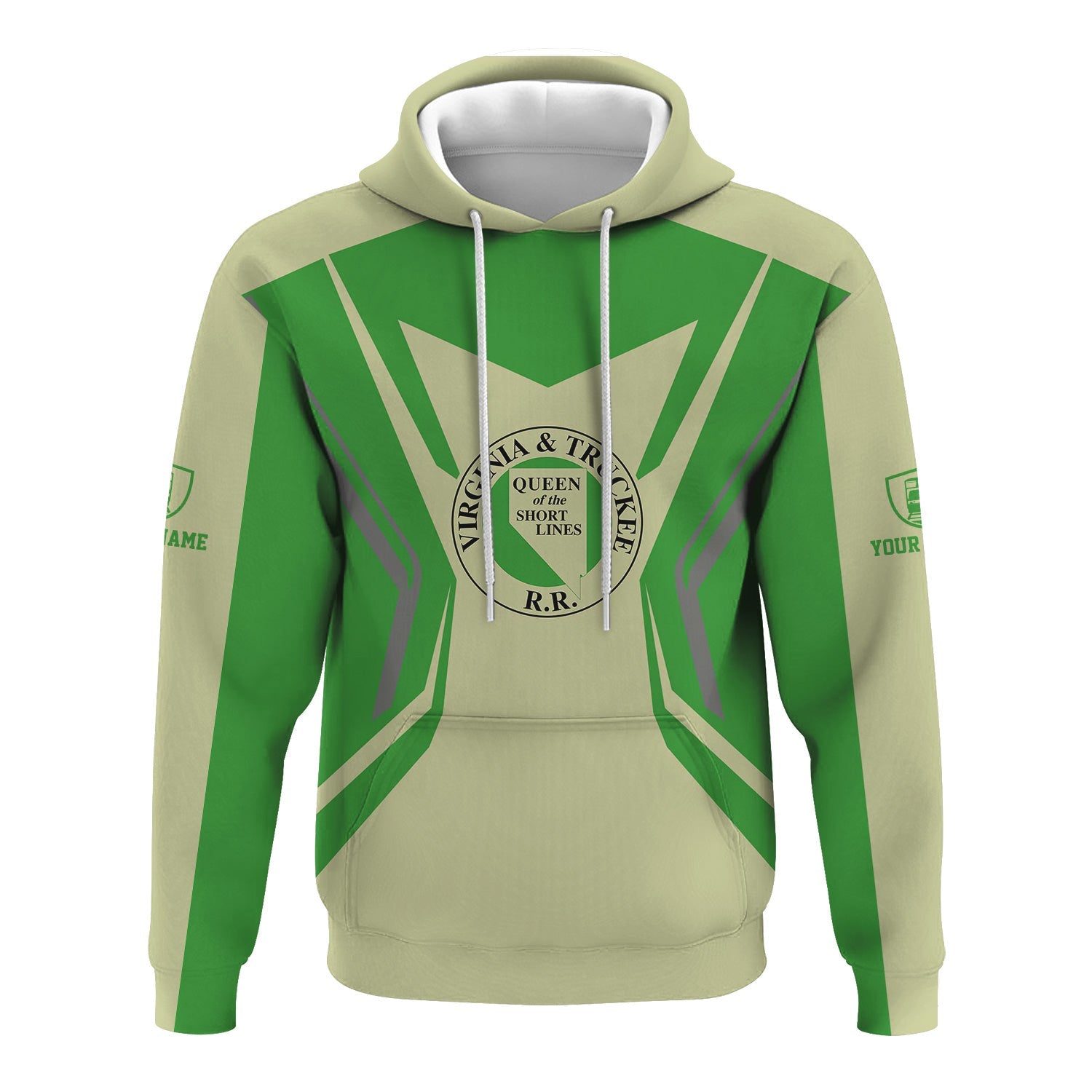 Railspirit Personalized Virginia & Truckee Railroad Hoodie Unique Style with Custom Job Train Zip Up Hoodie