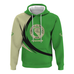 Railspirit Personalized Virginia & Truckee Railroad Hoodie Unique Graphic Style Zip Up Hoodie For Train Enthusiasts