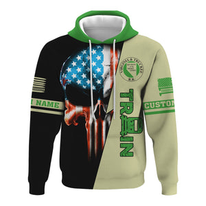 Railspirit Personalized Virginia & Truckee Railroad Hoodie Train Skull American Flag Zip Up Hoodie All Over Print