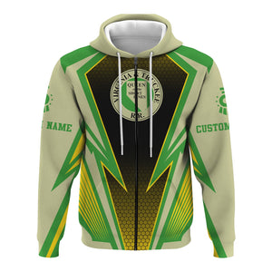 Railspirit Personalized Virginia & Truckee Railroad Hoodie Lightning Graphic Style Zip Up Hoodie Gift Idea For Train Lover