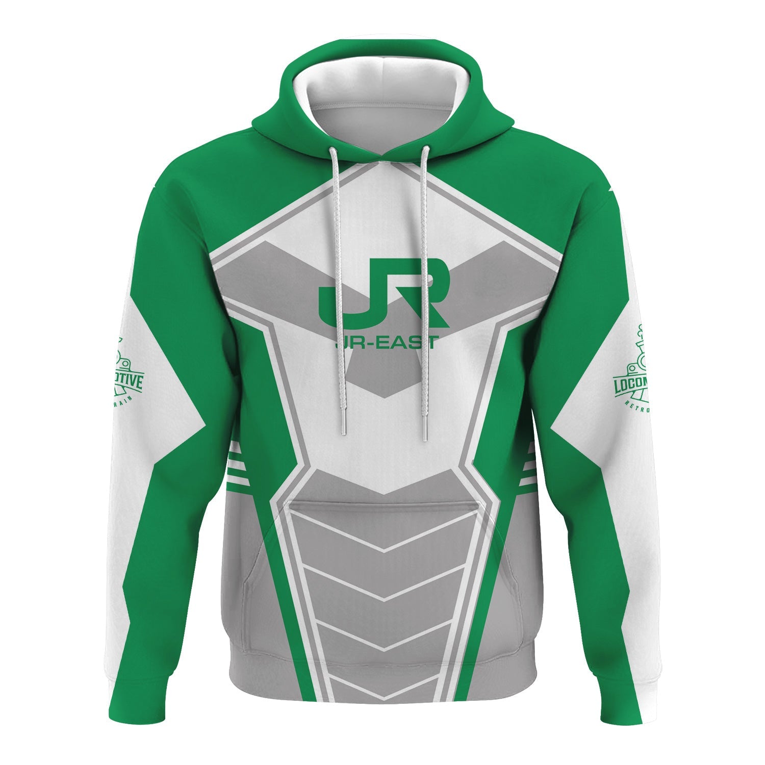 Railspirit Personalized East Japan Railway Hoodie Engine-Inspired Style JR-EAST Train Zip Up Hoodie for Railroad Fanatic