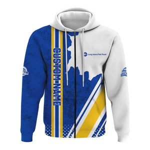 Railspirit Personalized Long Island Railroad Hoodie All Over Printed Unisex Zip Up Hoodie