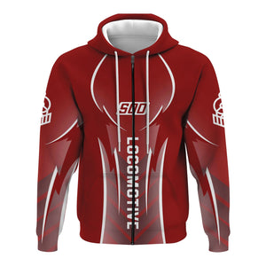 Railspirit Personalized Soo Line Railroad Hoodie Striking Line Style Train Zip Up Hoodie For Locomotive Lovers