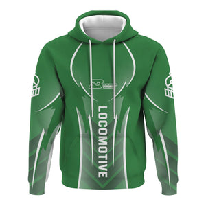 Railspirit Personalized Burlington Northern Railroad Hoodie Striking Line Style Train Zip Up Hoodie For Locomotive Lovers