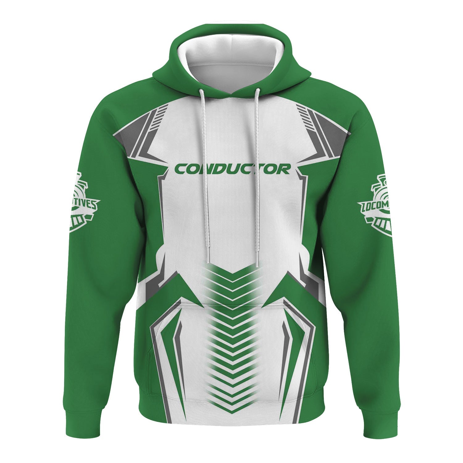 Railspirit Personalized Burlington Northern Railroad Hoodie Standout Style with Custom Position Train Zip Up Hoodie