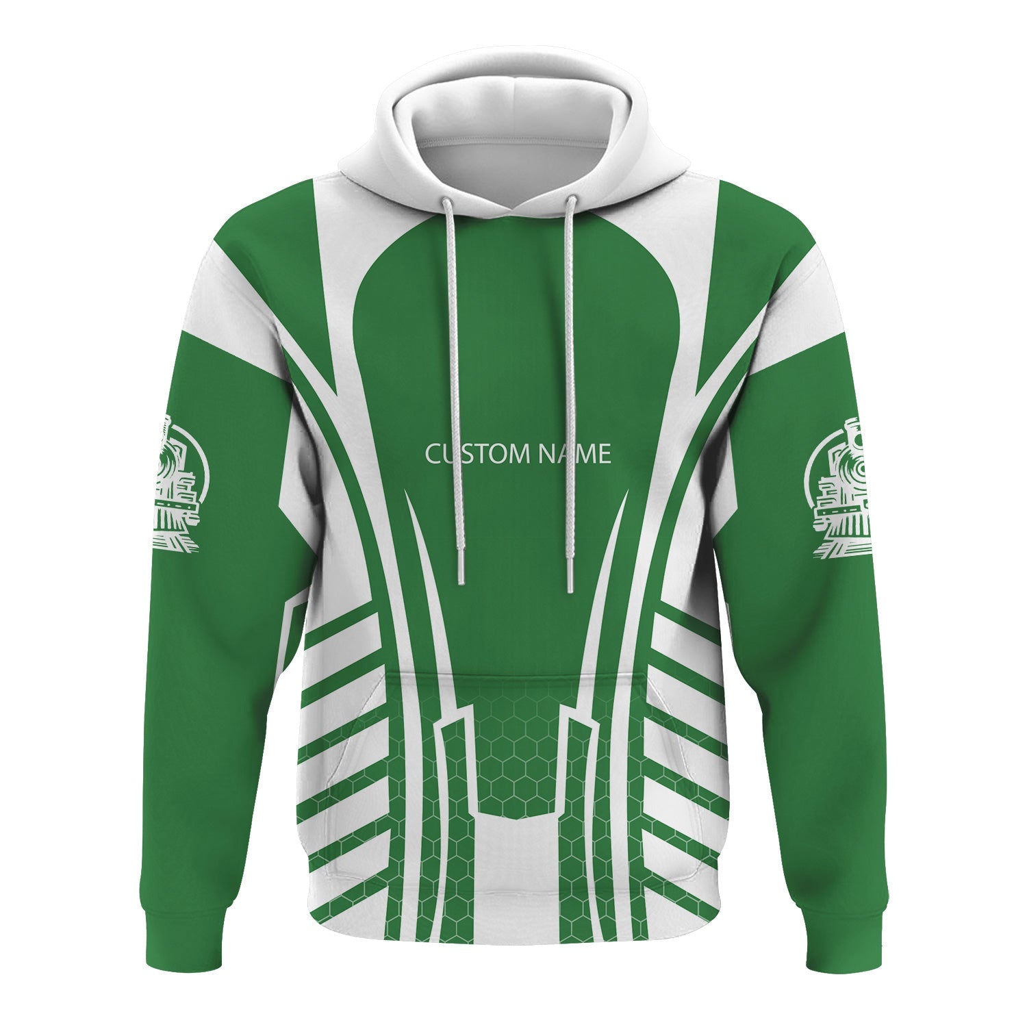 Railspirit Personalized Burlington Northern Railroad Hoodie Striped Railroad Style Train Zip Up Hoodie All Over Print