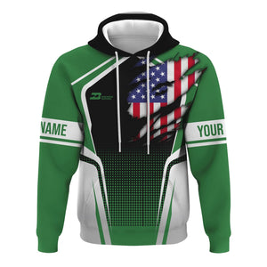 Railspirit Personalized Burlington Northern Railroad Hoodie American Eagle Vintage Train Zip Up Hoodie