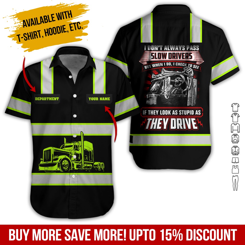 Custom Name Proud Trucker Uniform, Personalized Driver T-shirt for Trucking