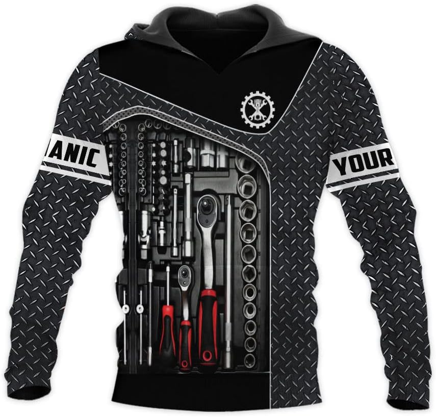 Personalized Name Mechanic Shirt 3D, Custom Name Mechanic Shirts, Tool Box Mechanic for Men and Women