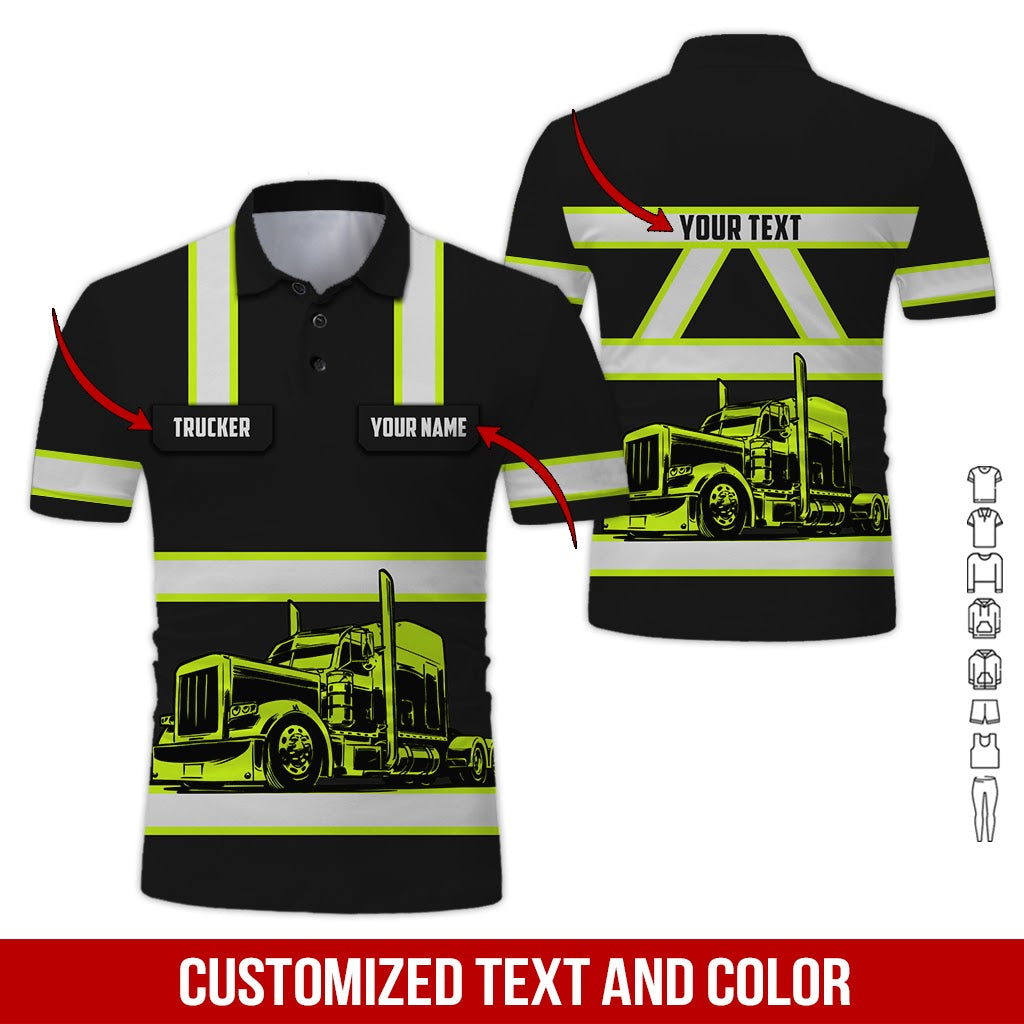 Custom Text Truck Driver Uniform, Personalized Work Shirt, Truck Driver Gift