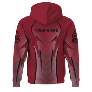 Railspirit Personalized Chicago Great Western Railroad Hoodie Striking Line Style Train Zip Up Hoodie For Locomotive Lovers