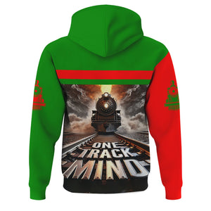 Railspirit Personalized Elgin Joliet And Eastern Railroad Hoodie One Track Mind Train Printed ZIp Up Hoodie