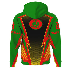 Railspirit Personalized Elgin Joliet And Eastern Railroad Hoodie Lightning Graphic Style Zip Up Hoodie Gift Idea For Train Lover