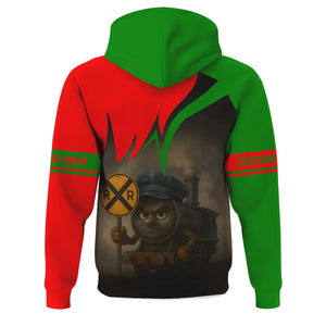 Railspirit Personalized Elgin Joliet And Eastern Railroad Hoodie Angry Train Hoodie Gift Idea For Train Lover