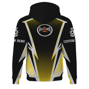 Railspirit Personalized Bessemer And Lake Erie Railroad Hoodie Lightning Graphic Style Zip Up Hoodie Gift Idea For Train Lover