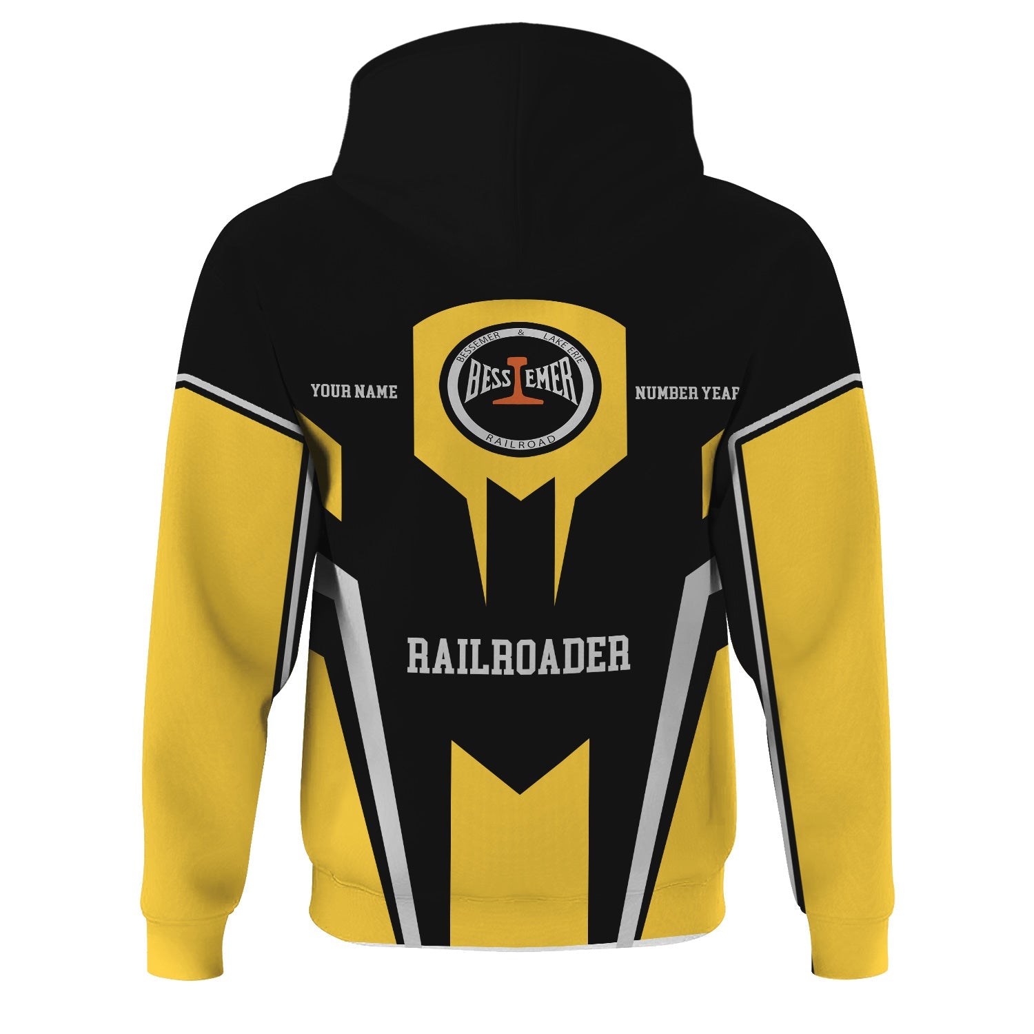 Railspirit Personalized Bessemer And Lake Erie Railroad Hoodie Custom Year Railroader Zip Up Hoodie Gift Idea For Train Lover