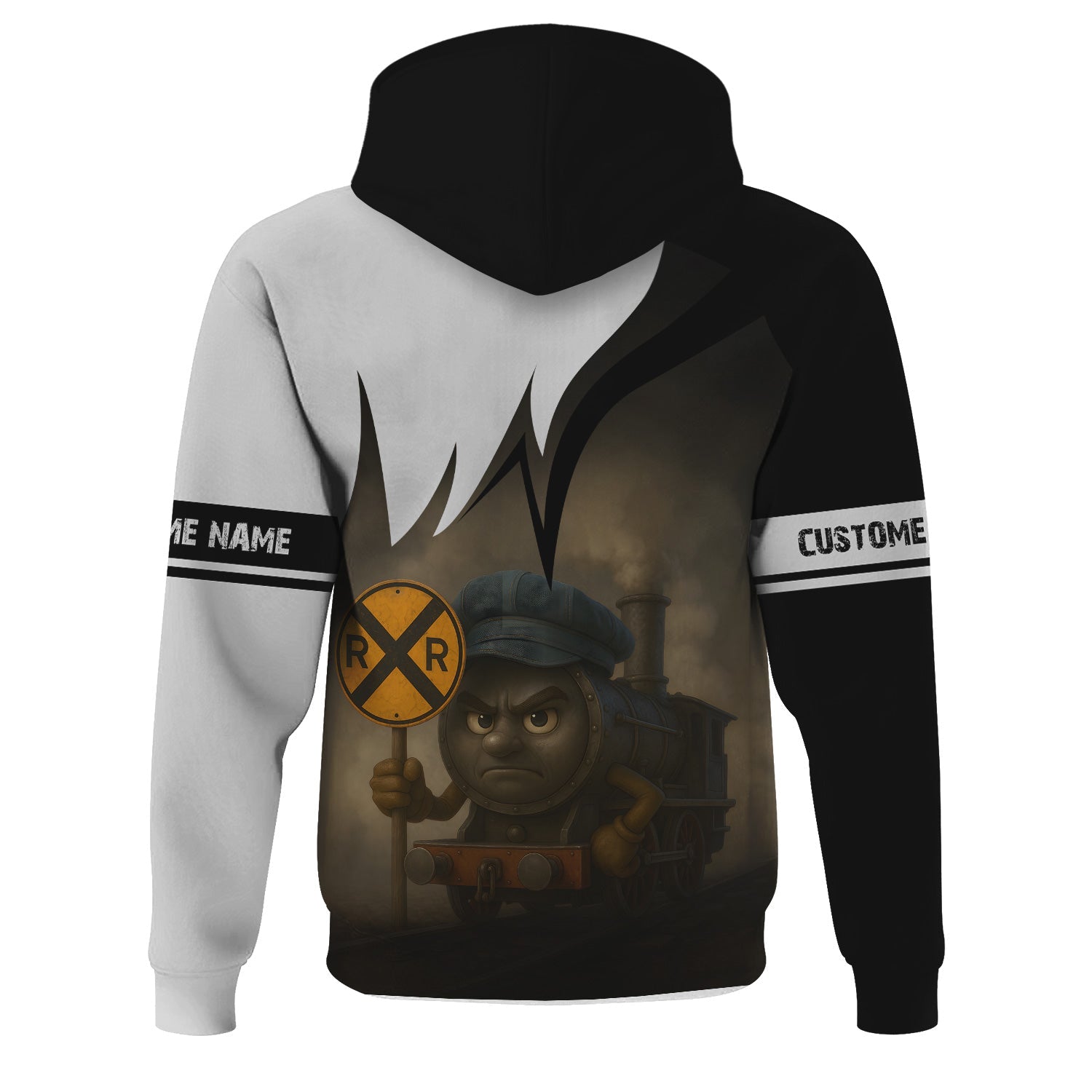 Railspirit Personalized Bessemer And Lake Erie Railroad Hoodie Angry Train Hoodie Gift Idea For Train Lover