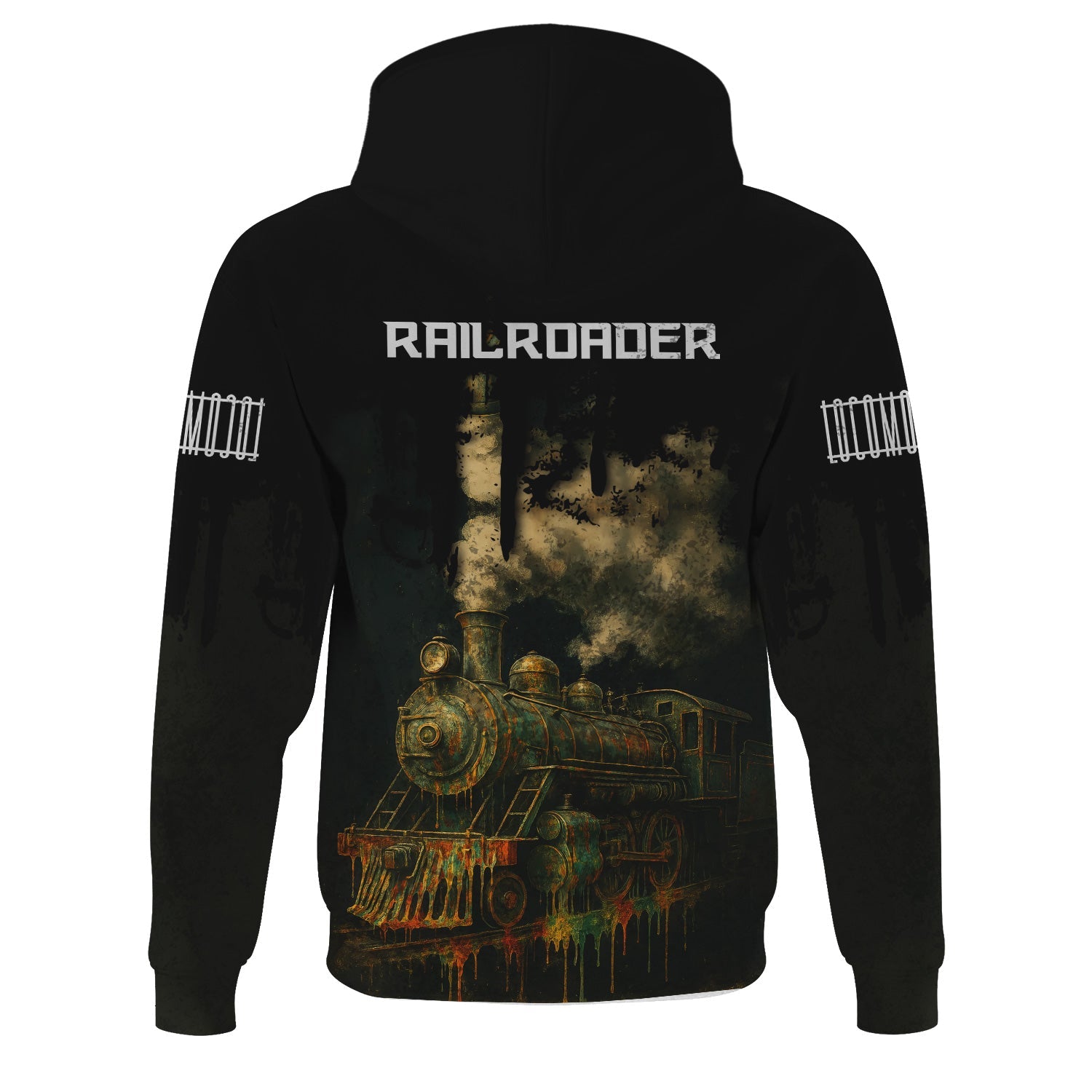 Railspirit Personalized Bessemer And Lake Erie Railroad Hoodie Vintage Train Art Style Zip Up Hoodie For Locomotive Fans