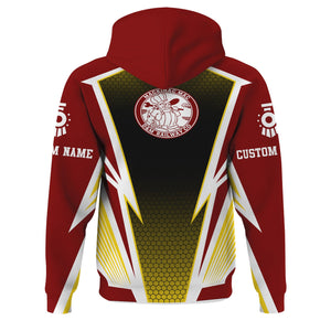 Railspirit Personalized Detroit & Mackinac Railroad Hoodie Lightning Graphic Style Zip Up Hoodie Gift Idea For Train Lover