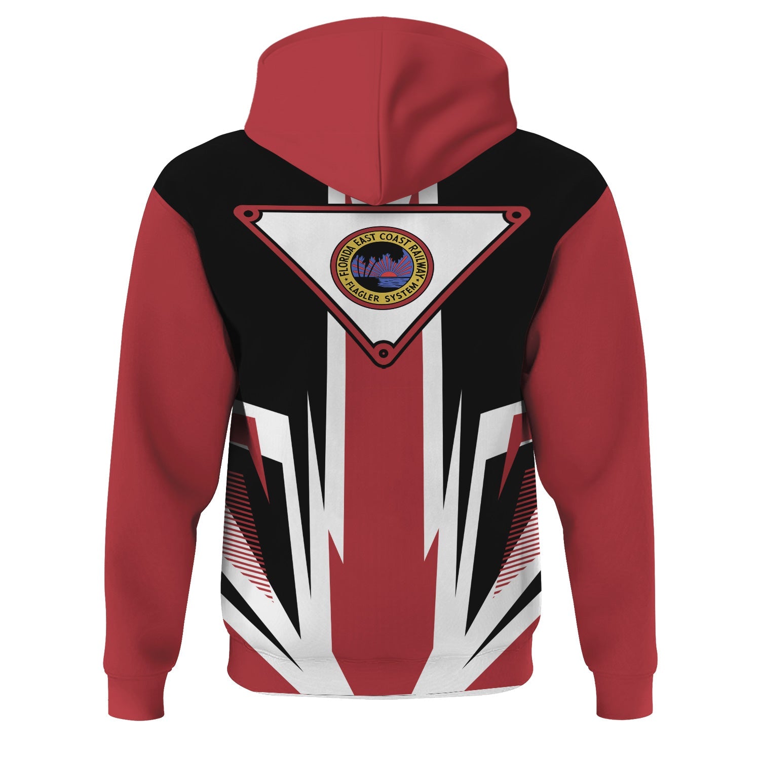 Railspirit Florida East Coast Railway Hoodie Bold Graphic Style All Over Printed Zip Up Hoodie