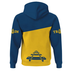 Railspirit Custom Name Alaska Railroad Hoodie One Track Mind Printed Zip Hoodie